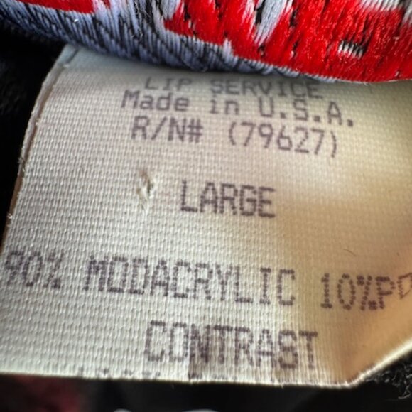 RARE Vintage 90s LIP SERVICE Velvet Top with Burgundy Faux Fur Sleeves Size L - Picture 8 of 11